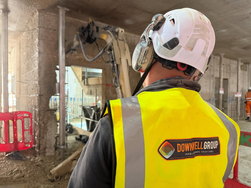 Robotic demolition equipment supporting structural strengthening works in Central London